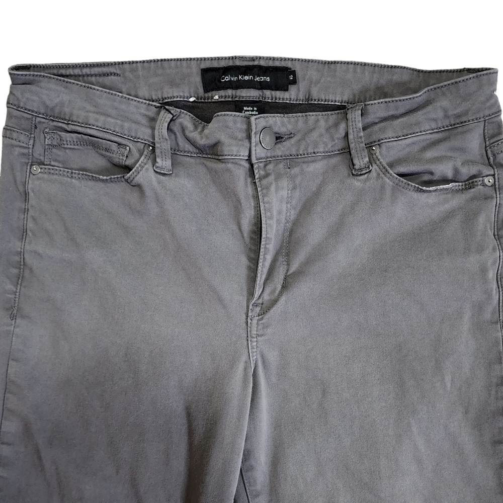 Calvin Klein Grey Slim Skinny Jeans - 12 - Picture 3 of 7